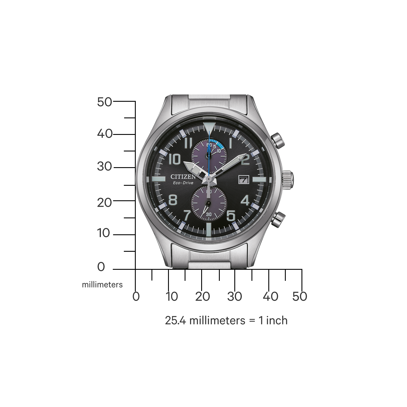 CA7028-81E Citizen Eco-Drive de caballero pulsera de metal