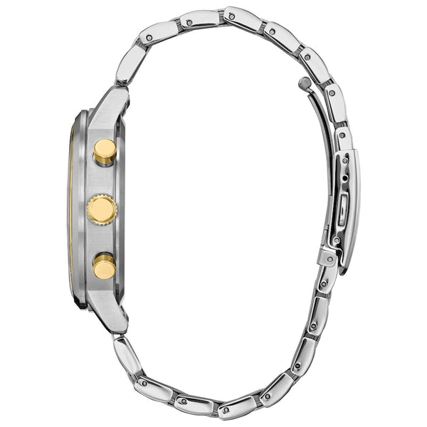 52E Reloj Citizen Eco-Drive de hombre pulsera de metal 42 mm - Vista lateral