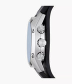 Reloj Fossil Coachman Hombre Piel Gris Azul - Vista lateral