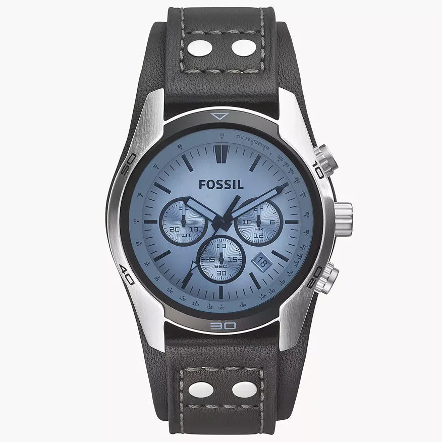Reloj Fossil Coachman Hombre Piel Gris Azul - Reloj original en Guatemala