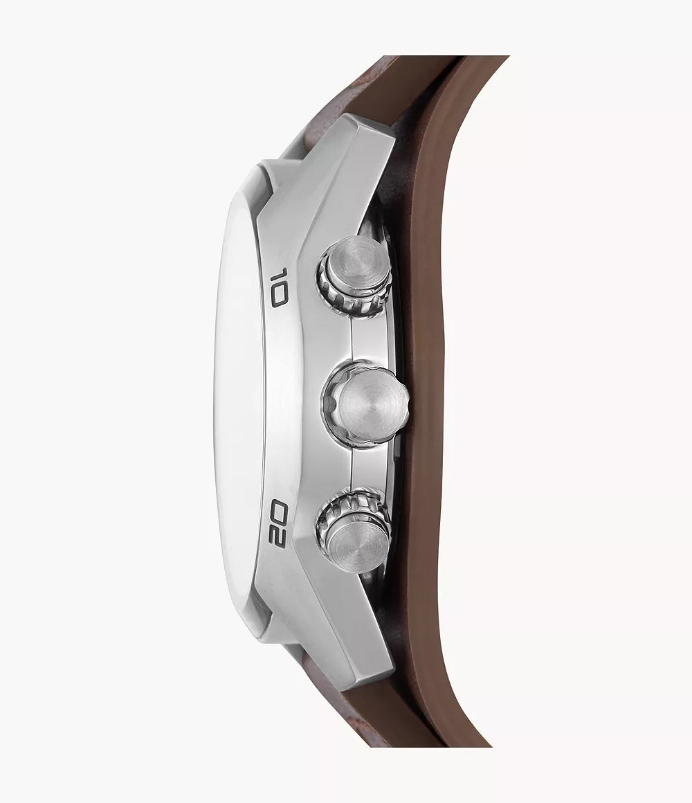 Reloj Fossil Coachman Hombre Correa Piel Marrón - Vista lateral
