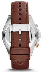 Reloj Fossil Wakefield Hombre Correa Cuero Marrón - Vista lateral