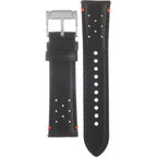 Reloj Fossil Wakefield Hombre Cuero Negro Naranja - Vista trasera