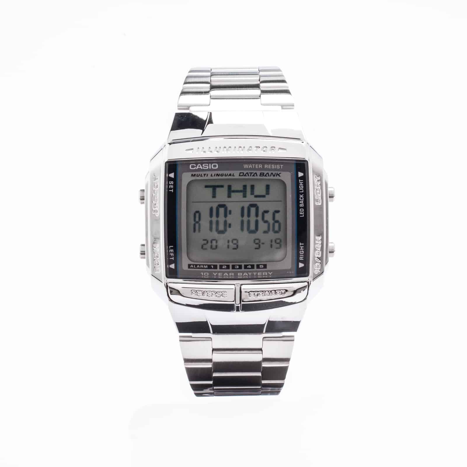 DB-360 Reloj Casio Data Bank Hombre Acero Plateado - Vista 5