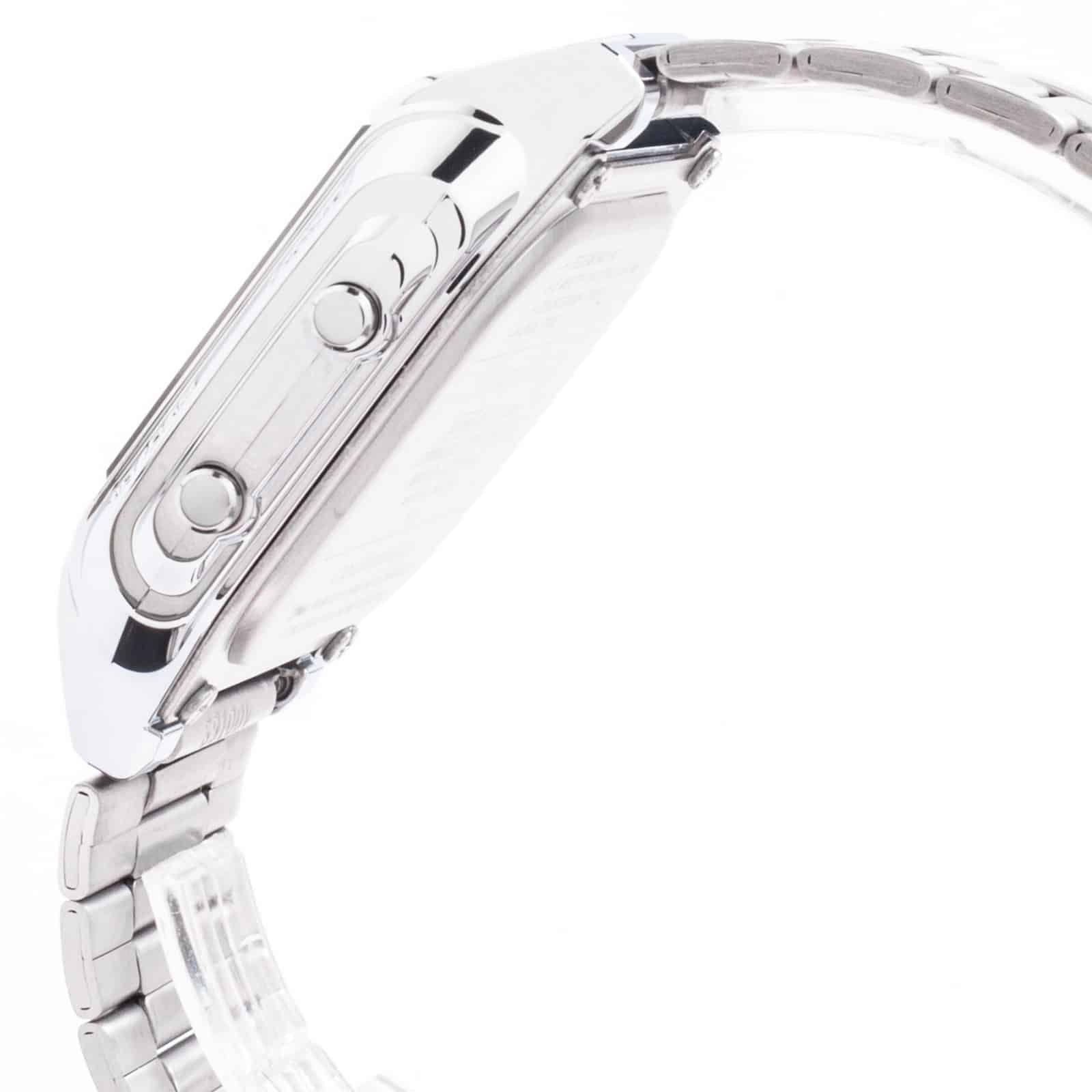 DB-360 Reloj Casio Data Bank Hombre Acero Plateado - Detalle de esfera