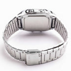 DB-360 Reloj Casio Data Bank Hombre Acero Plateado - Vista trasera