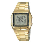 DB-360G Reloj Casio Data Bank Unisex Correa Acero Dorado - Reloj original en Guatemala