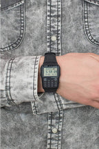 32 Reloj Casio Data Bank Hombre Resina Negro - Vista lateral