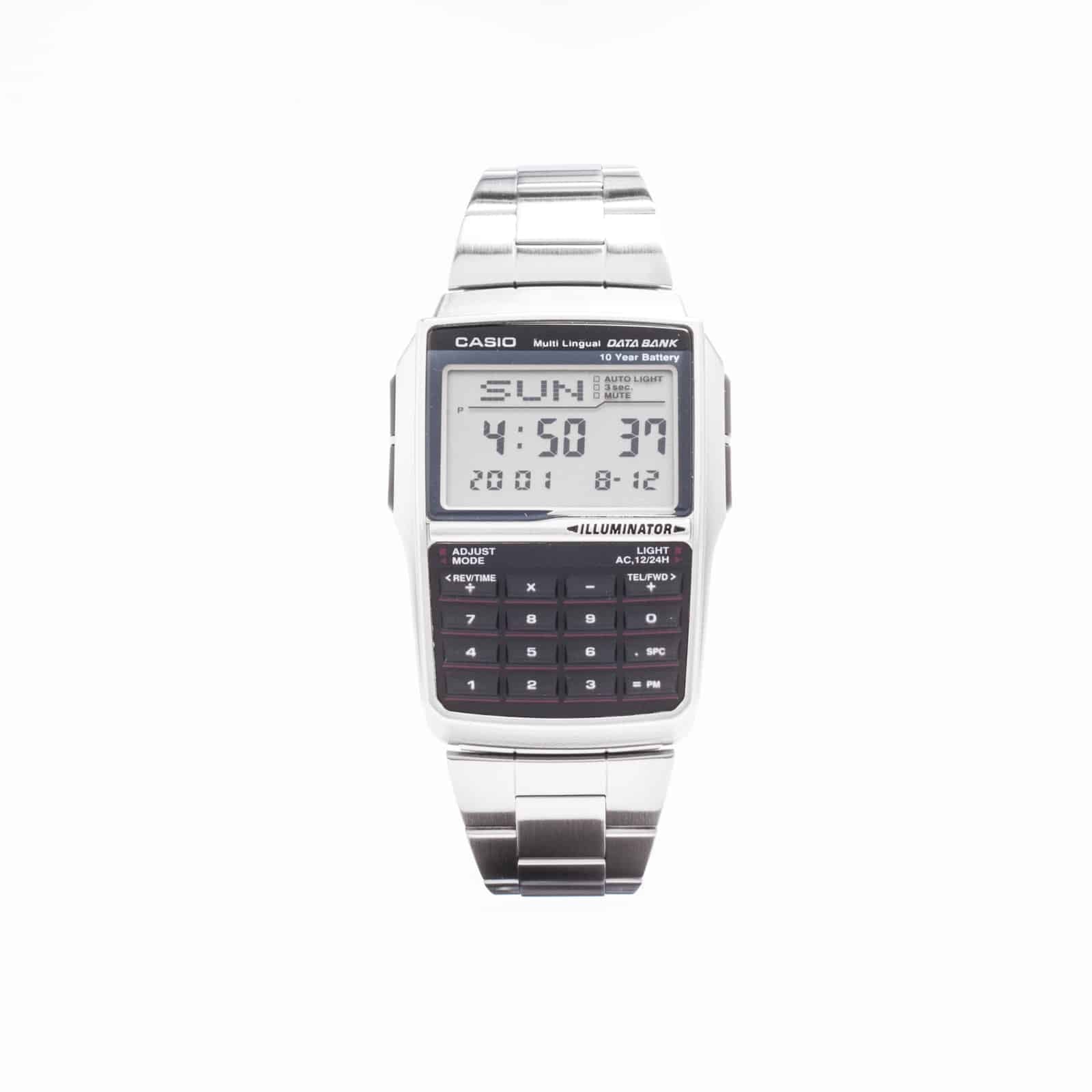 32D Reloj Casio Data Bank Hombre Correa de Acero - Vista 5