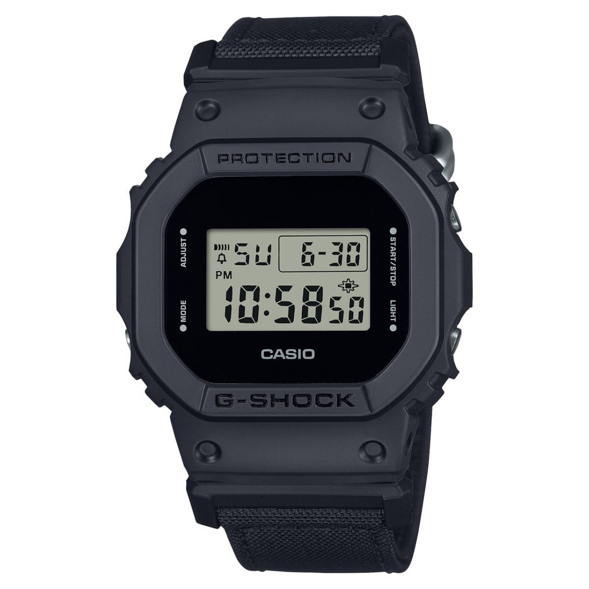 DW-5600BCE Reloj G-Shock Digital Hombre Pulsera Tela Negra - Reloj original en Guatemala