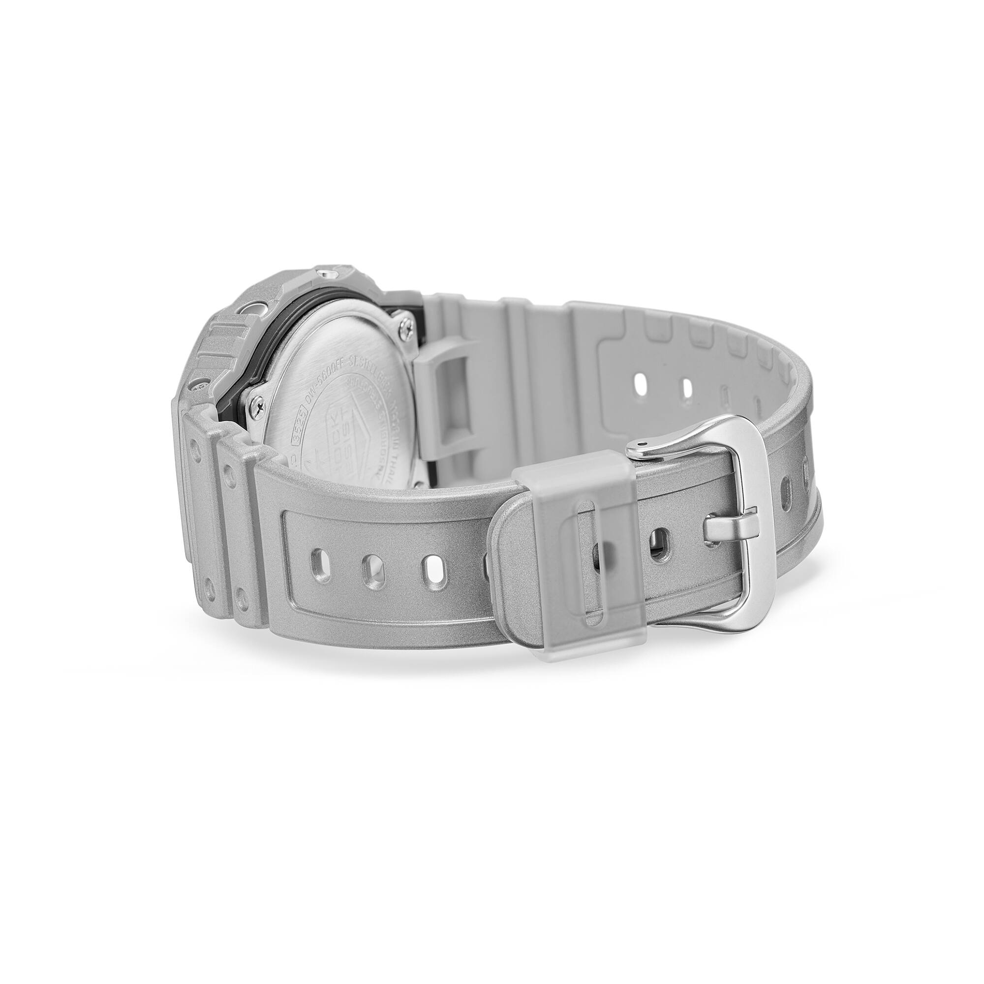 DW-5600FF Reloj G-Shock Hombre Resina Plateado - Vista trasera