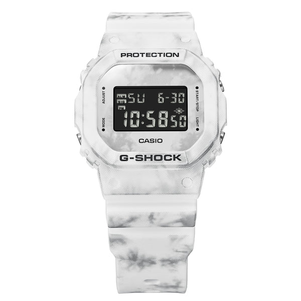 DW-5600GC Reloj G-Shock Hombre Resina Blanco Marmolado - Vista lateral