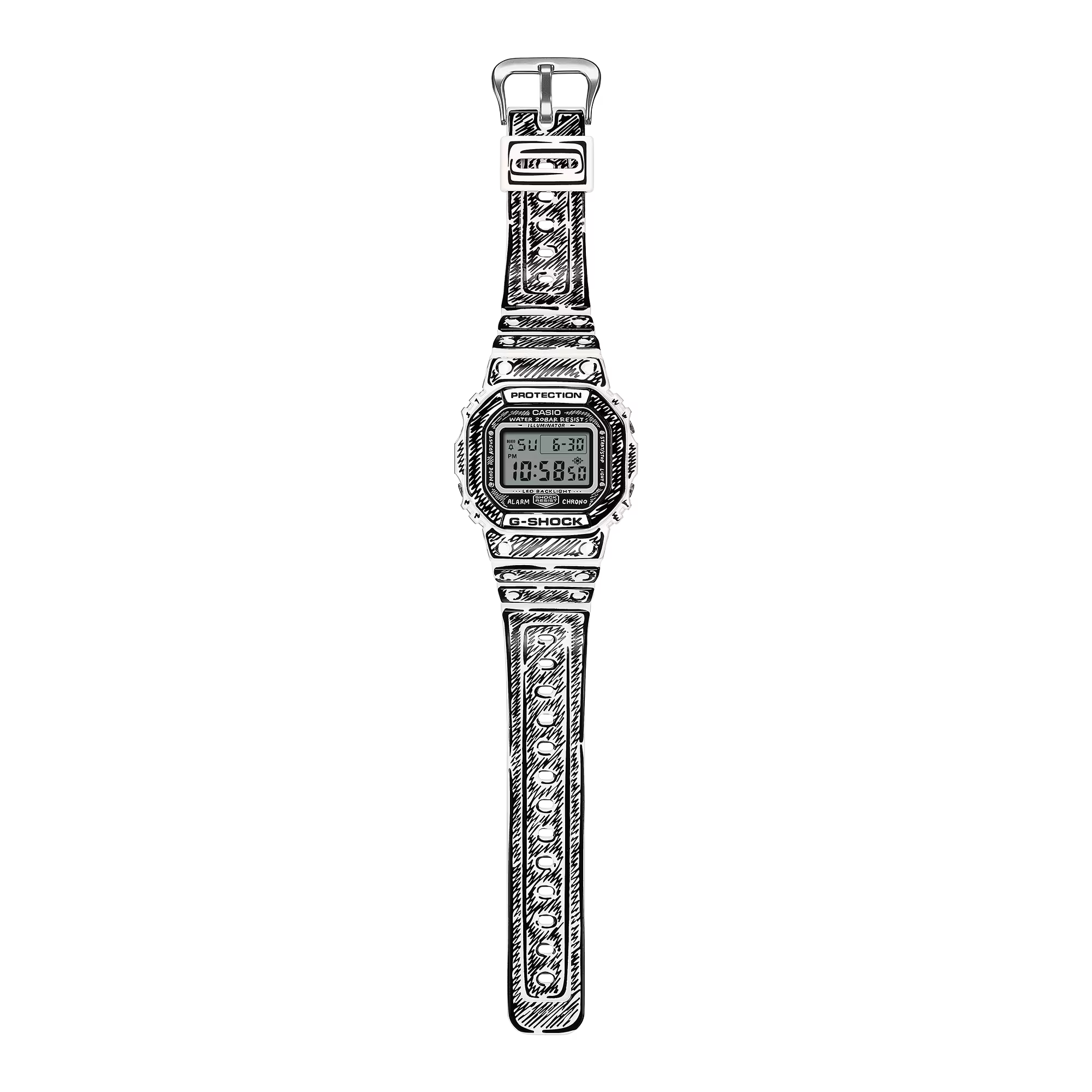DW-5600JV-7 Reloj G-Shock de hombre correa de silicona - Resina Blanco