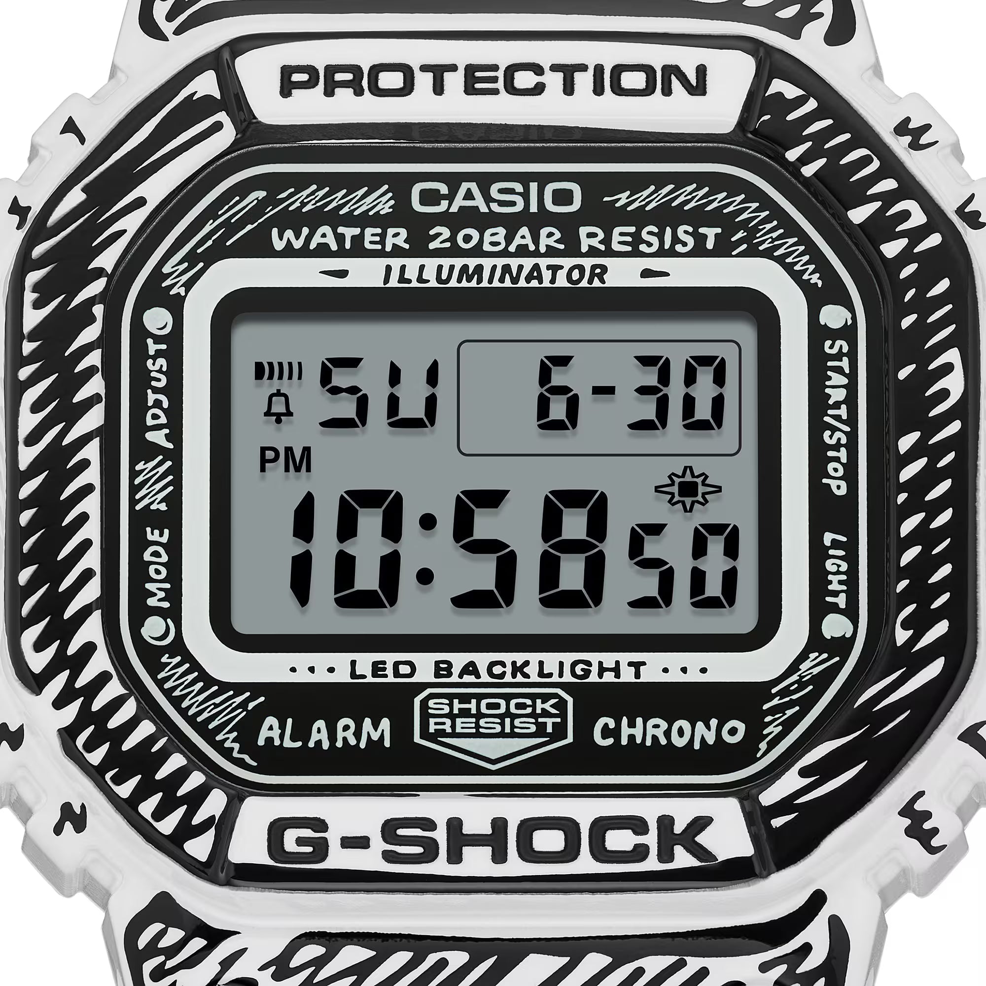 DW-5600JV-7 Reloj G-Shock de hombre correa de silicona - Resina Blanco