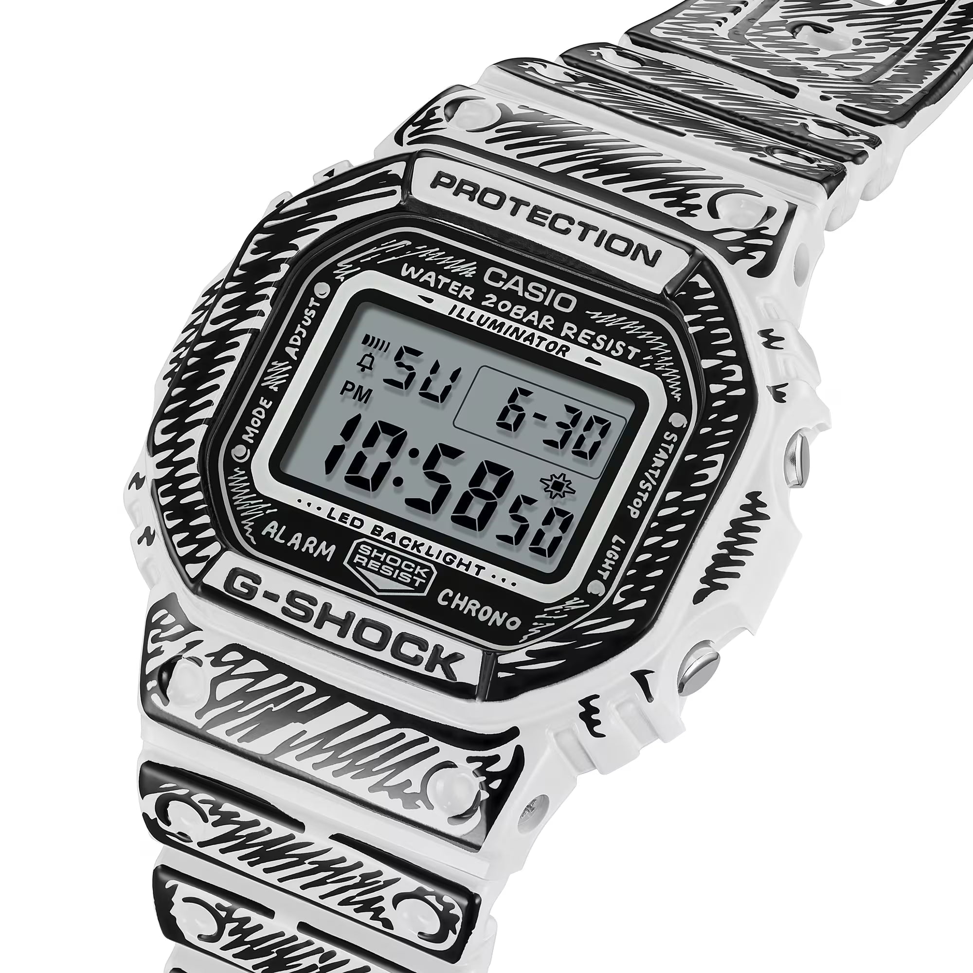DW-5600JV-7 Reloj G-Shock de hombre correa de silicona - Resina Blanco