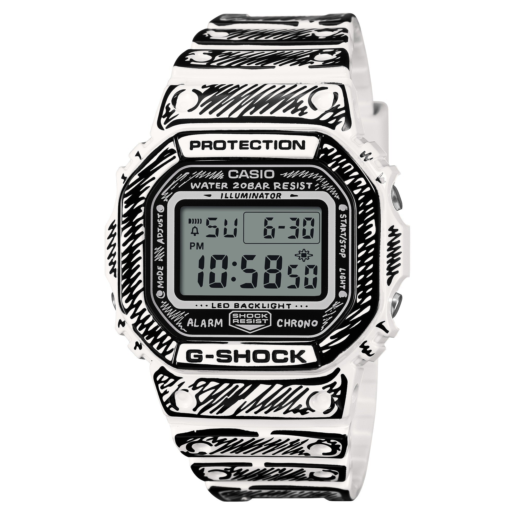 DW-5600JV-7 Reloj G-Shock de hombre correa de silicona - Resina Blanco