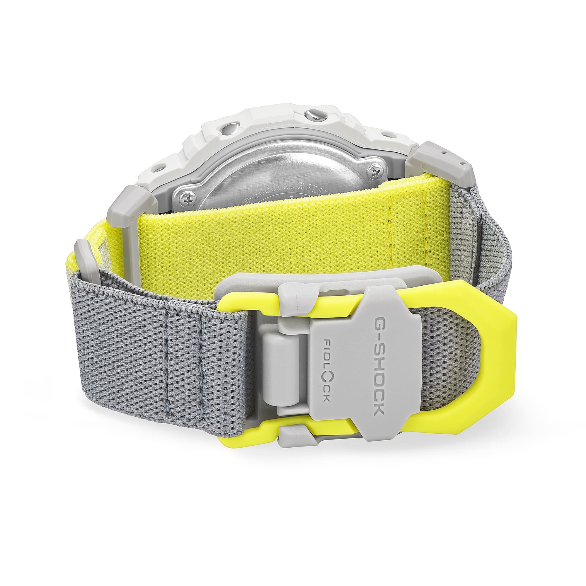 DW-5600MNC-7A8 Reloj G-Shock de hombre correa de tela - Vista trasera