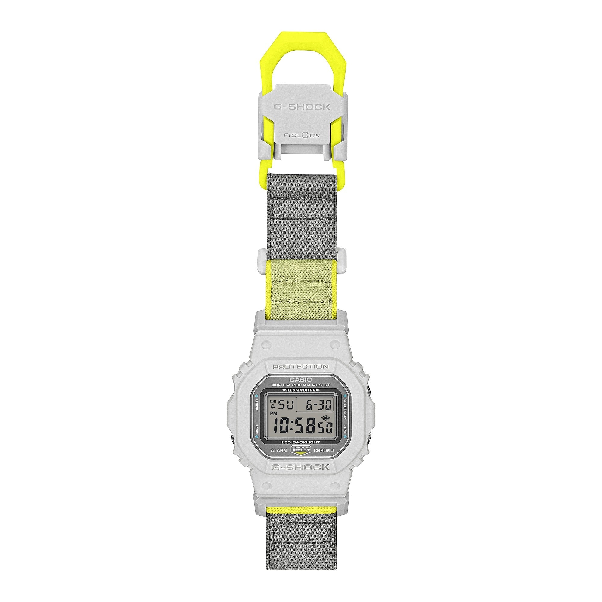DW-5600MNC-7A8 Reloj G-Shock de hombre correa de tela - Vista lateral