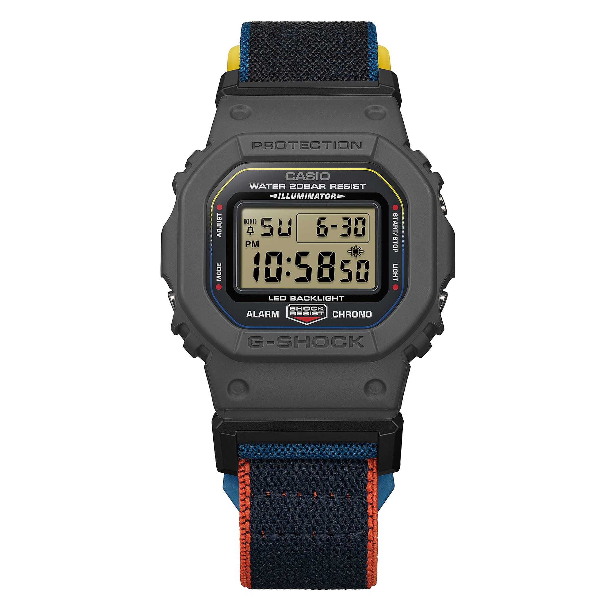 DW-5600MNC-8A2 Reloj G-Shock de hombre correa de tela