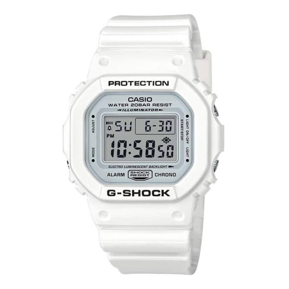 DW-5600MW Reloj G-Shock Digital Unisex Resina Blanco - Reloj original en Guatemala
