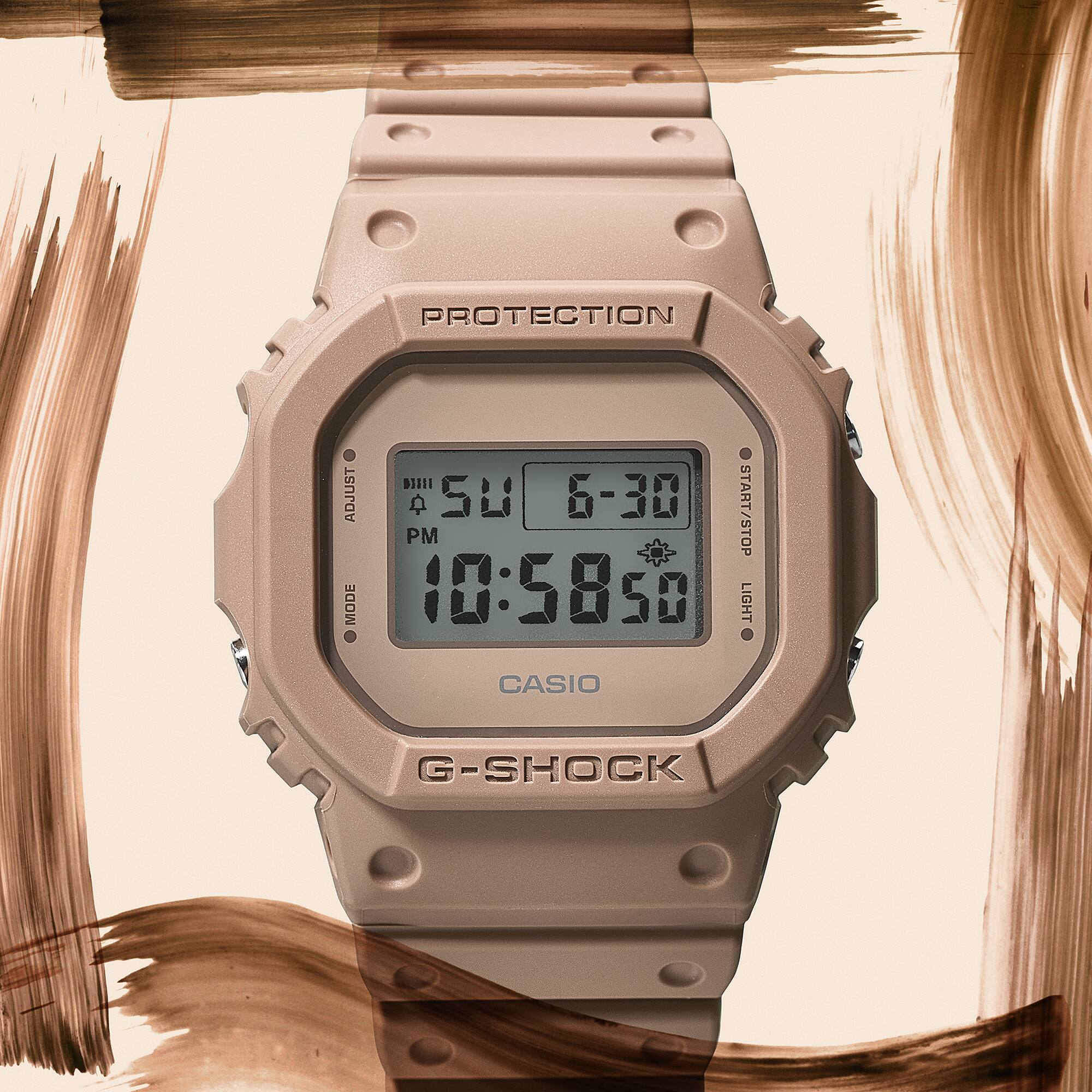 DW-5600NC Reloj G-Shock Digital Unisex Resina Marrón Claro - Vista 5