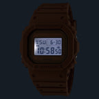 DW-5600NC Reloj G-Shock Digital Unisex Resina Marrón Claro - Detalle de esfera