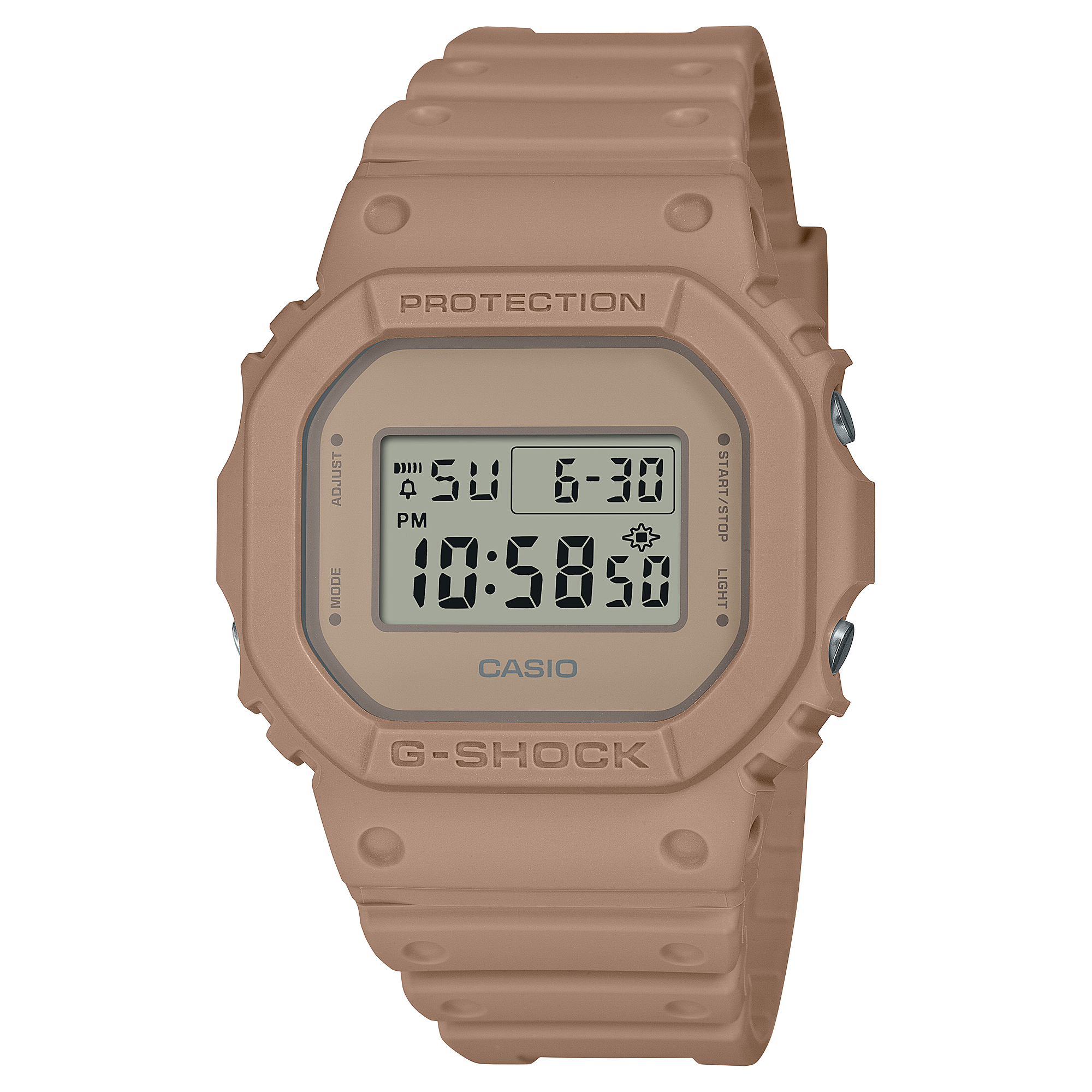 DW-5600NC Reloj G-Shock Digital Unisex Resina Marrón Claro - Reloj original en Guatemala
