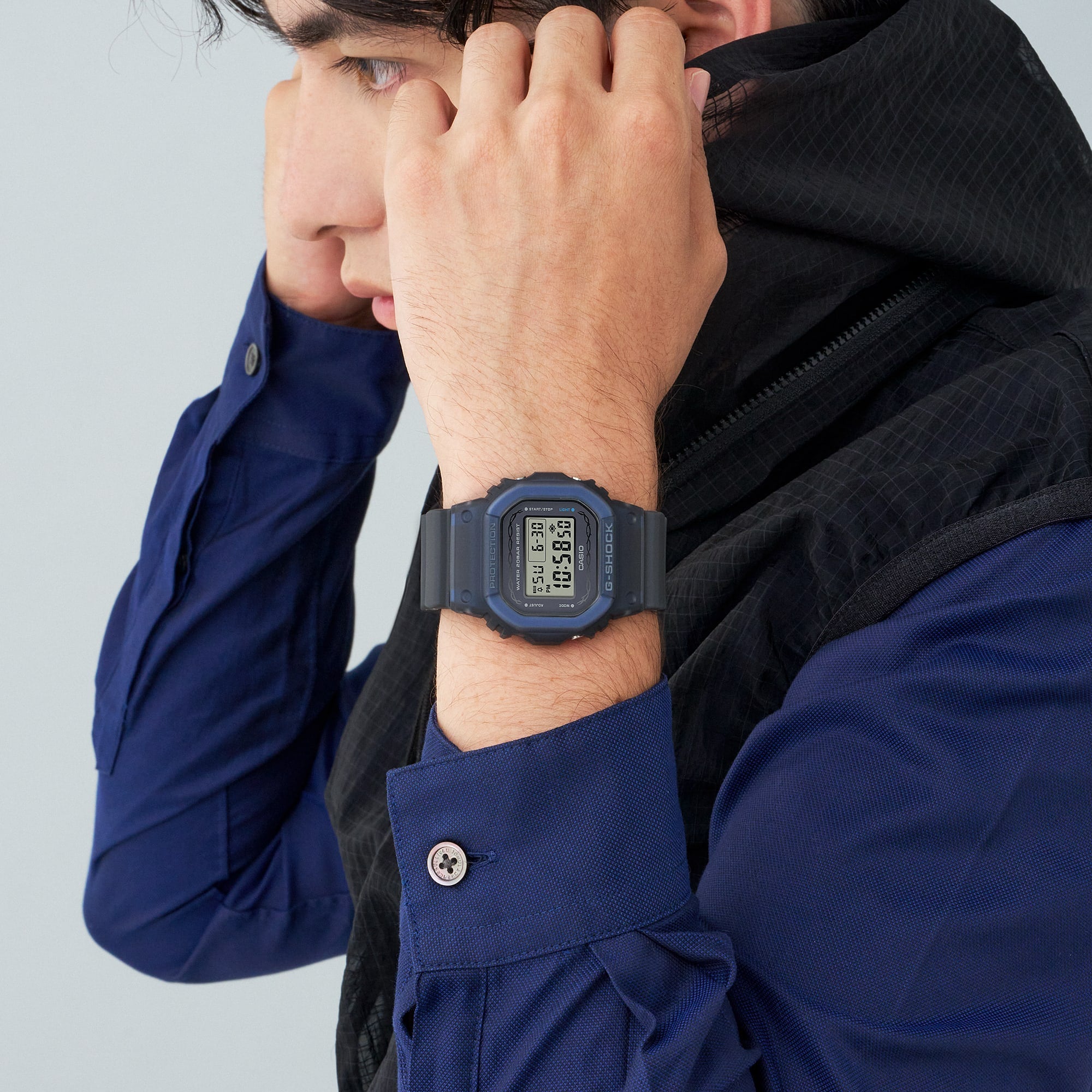 DW-5600RS Reloj G-Shock DW-5600 Hombre Resina Azul Oscuro - Vista trasera