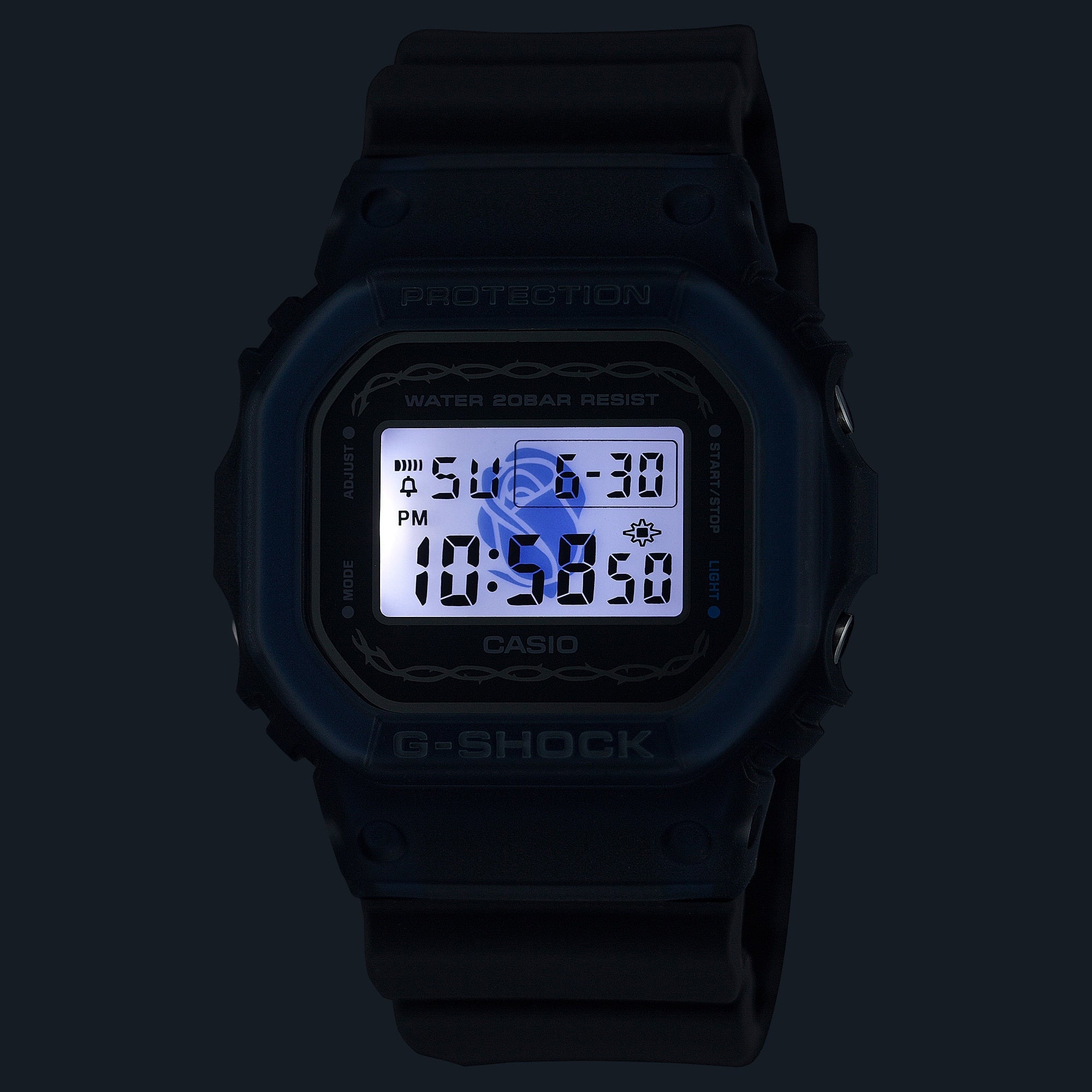 DW-5600RS Reloj G-Shock DW-5600 Hombre Resina Azul Oscuro - Detalle de esfera