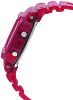 DW-5600SB Reloj G-Shock Mujer Resina Rojo Translúcido - Detalle de esfera