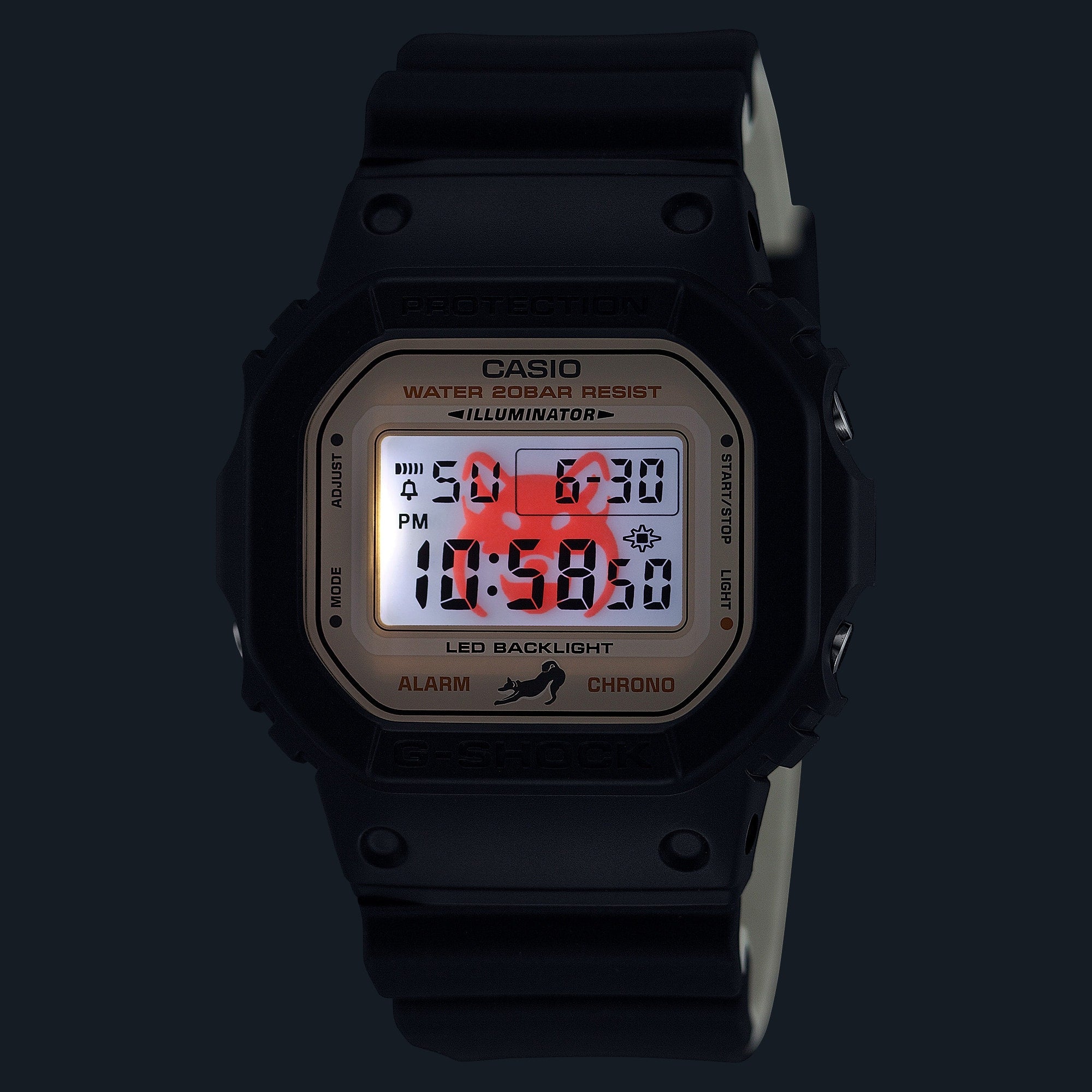 DW-5600SHB-1 G-shock reloj unisex pulsera de caucho