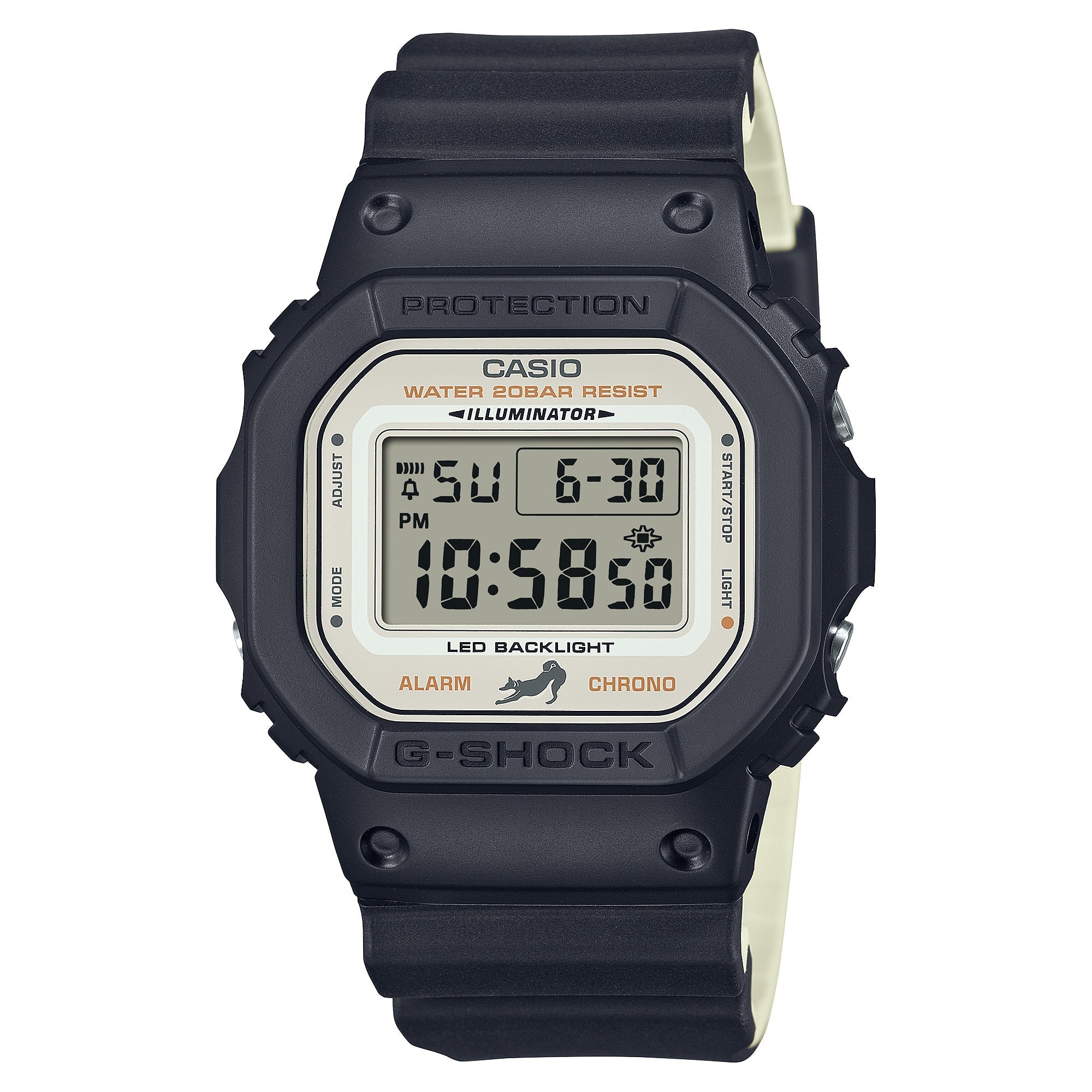 DW-5600SHB-1 G-shock reloj unisex pulsera de caucho