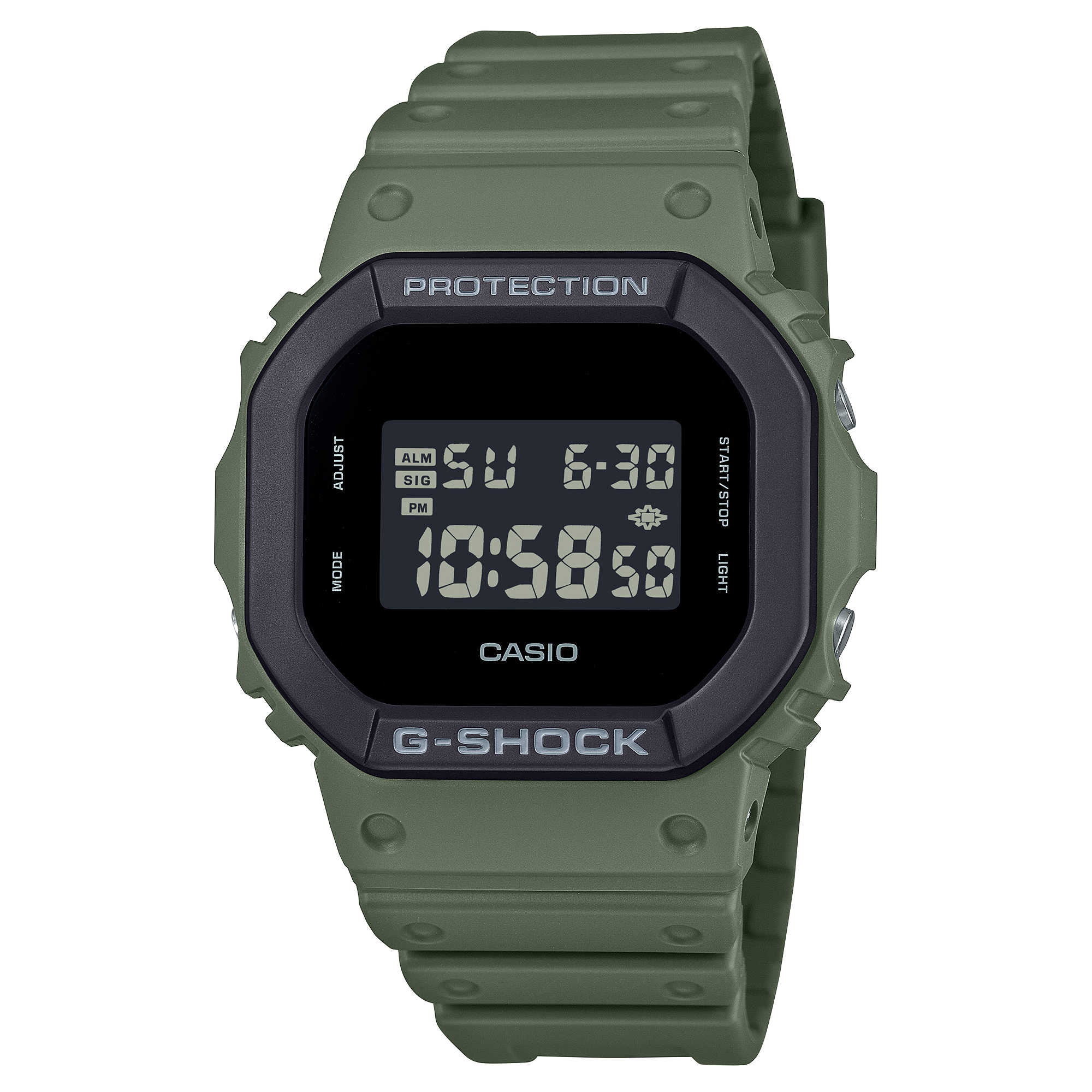 DW-5610UU Reloj G-Shock Hombre Resina Verde Militar - Reloj original en Guatemala