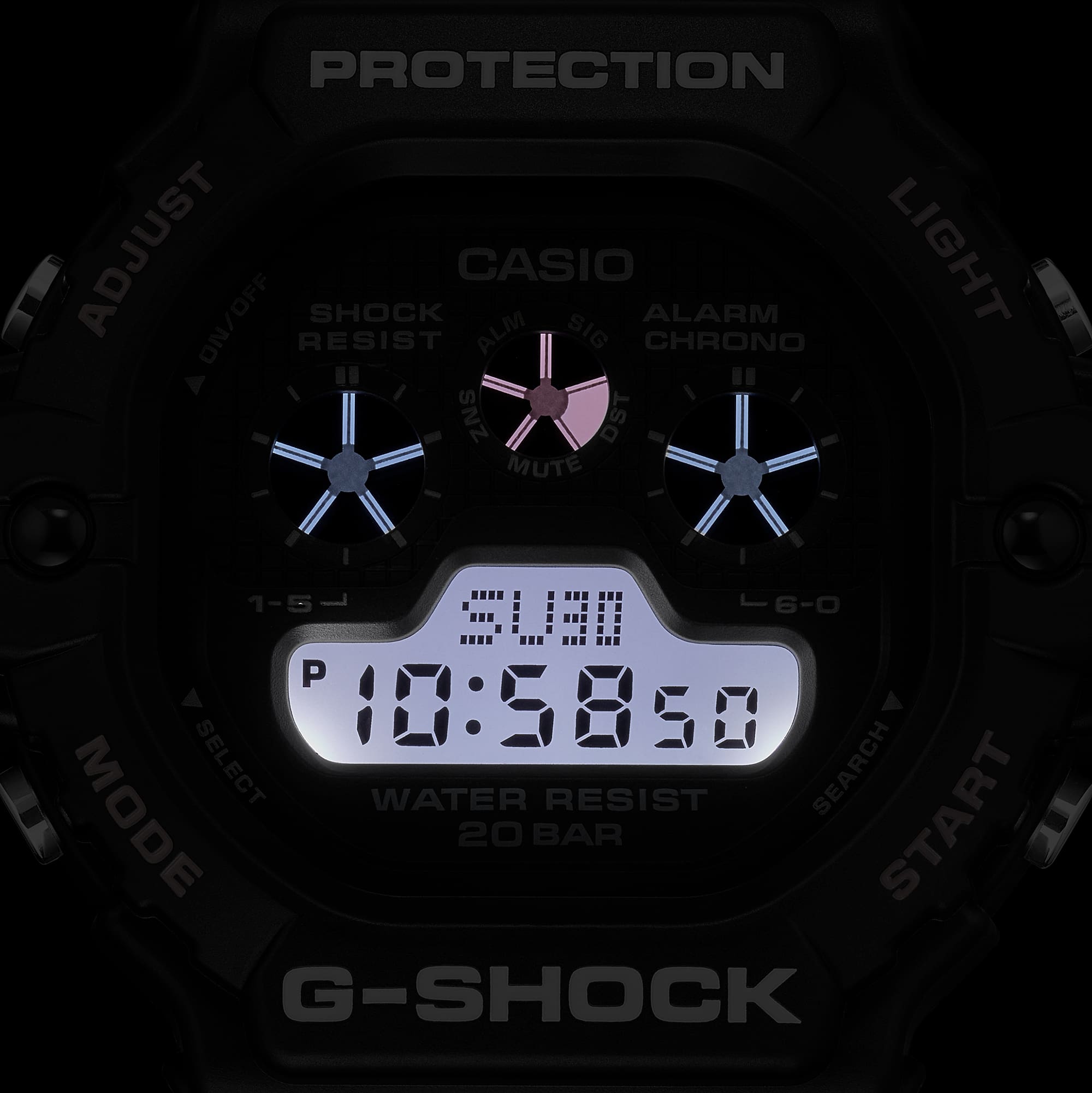 DW-5900U Reloj G-Shock Digital Hombre Resina Negro - Vista 7