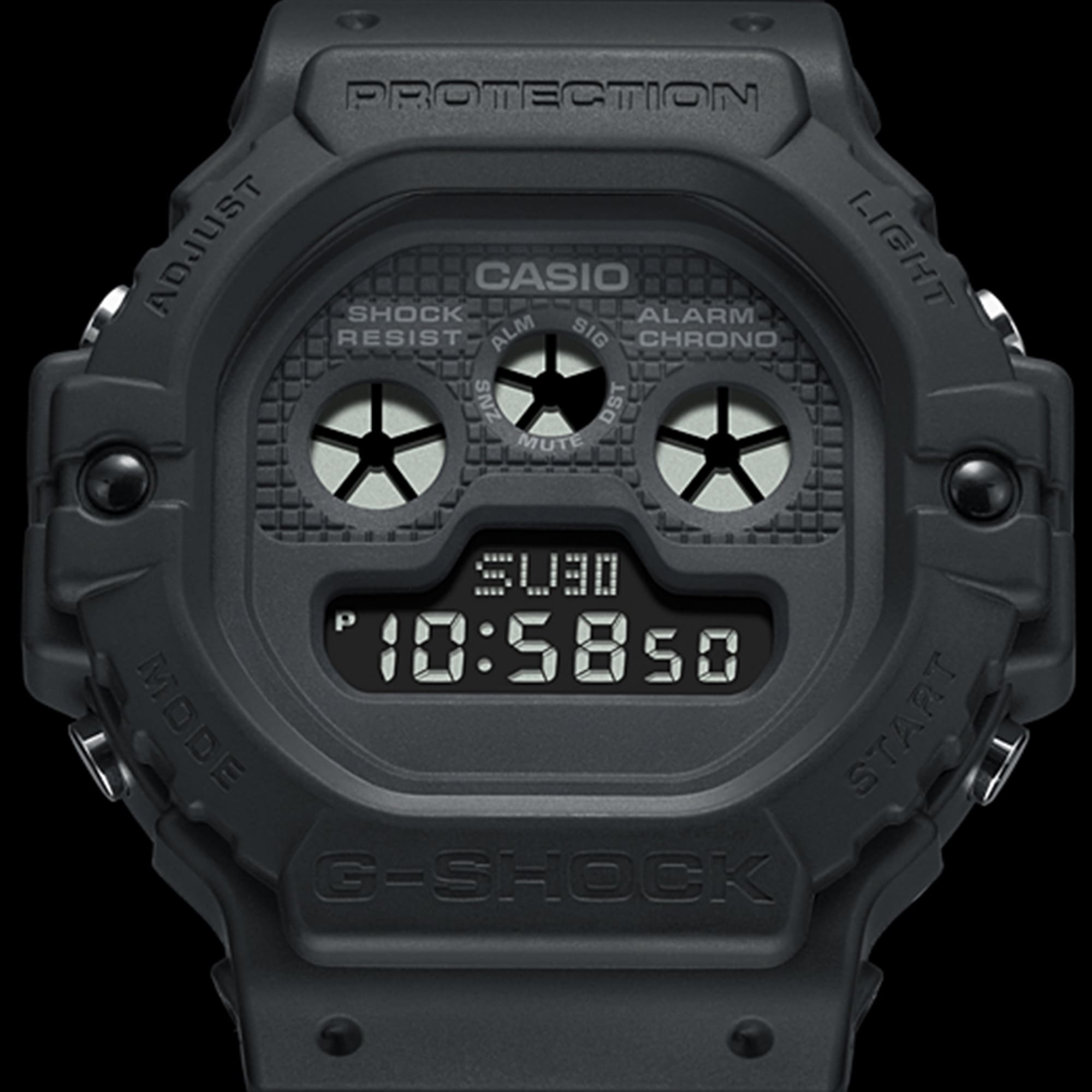 DW-5900UBB Reloj G-Shock DW-5900 Hombre Correa Resina Negro - Vista trasera