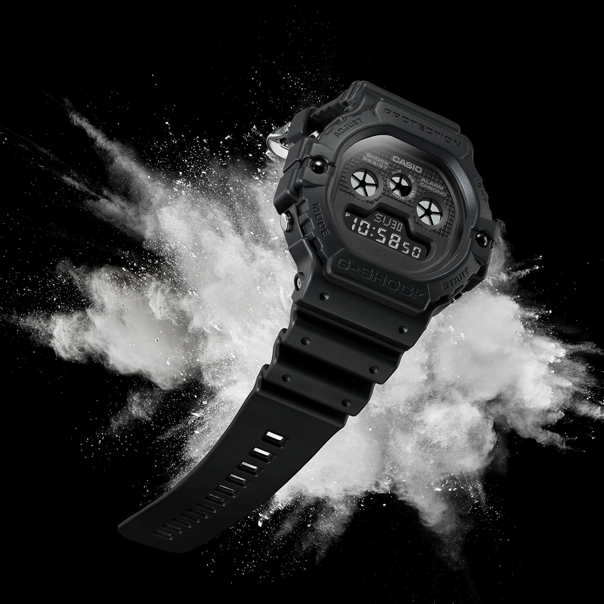 DW-5900UBB Reloj G-Shock DW-5900 Hombre Correa Resina Negro - Detalle de esfera