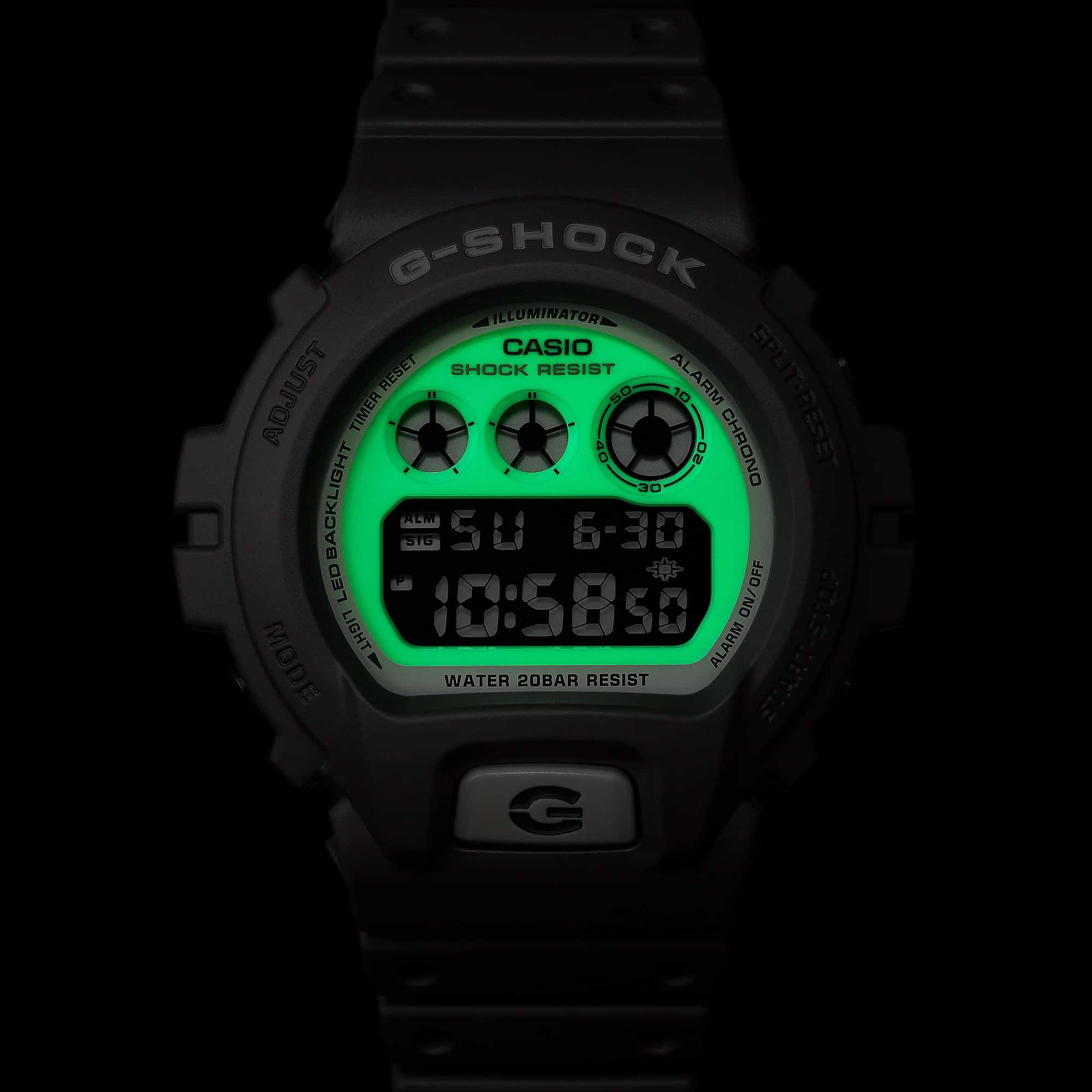 DW-6900HD Reloj G-Shock DW-6900 Unisex de Resina Gris - Detalle de esfera