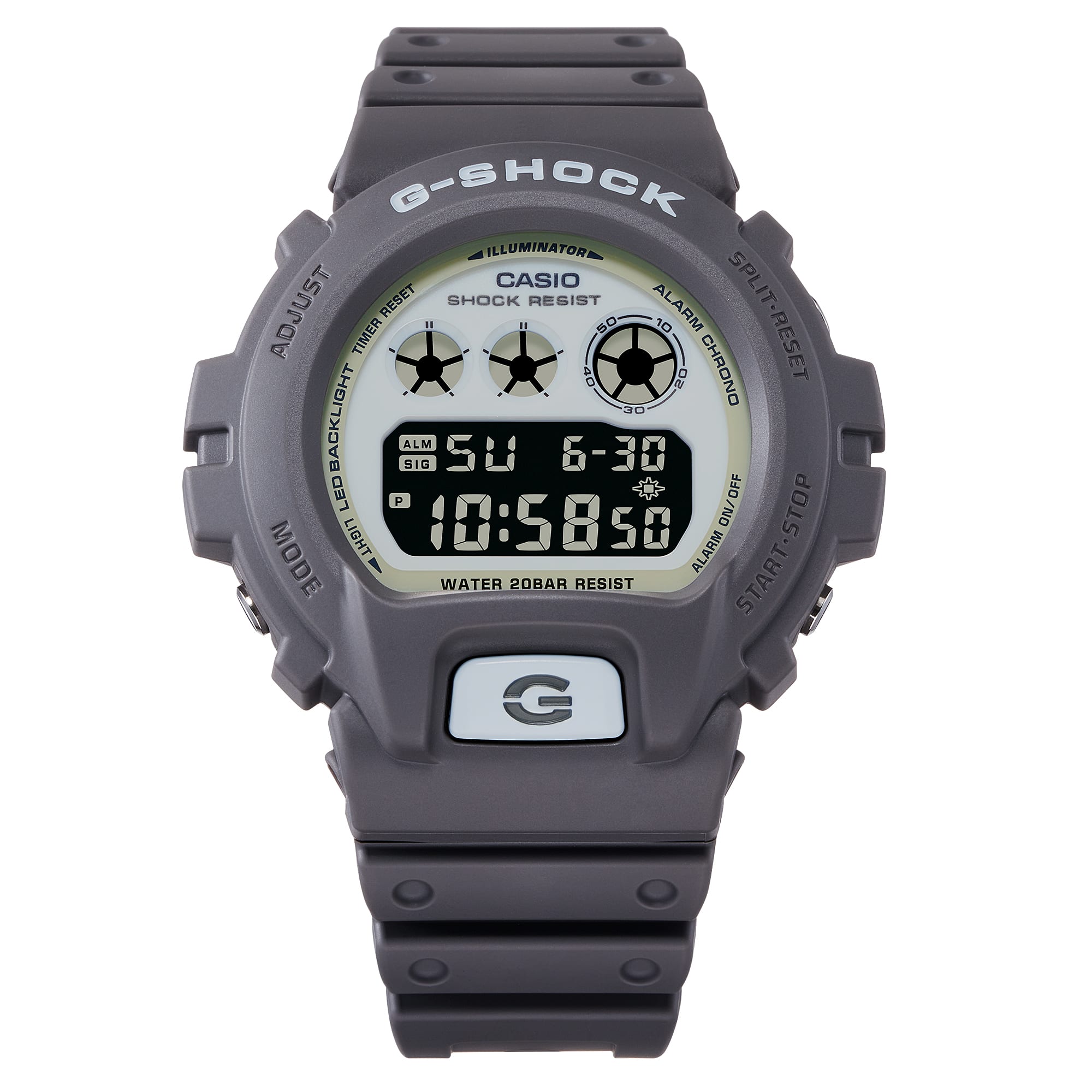 DW-6900HD Reloj G-Shock DW-6900 Unisex de Resina Gris - Vista trasera