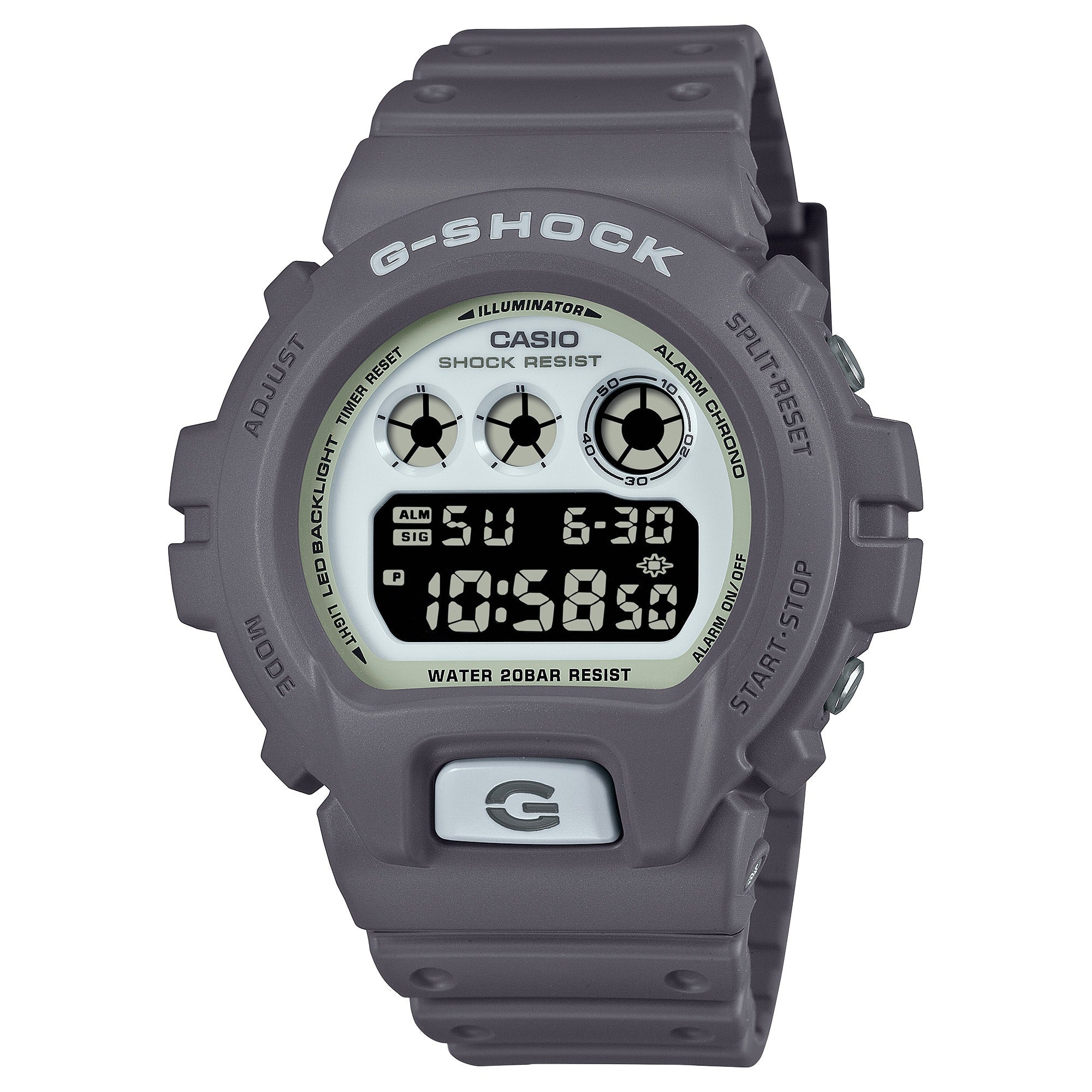 DW-6900HD Reloj G-Shock DW-6900 Unisex de Resina Gris - Reloj original en Guatemala
