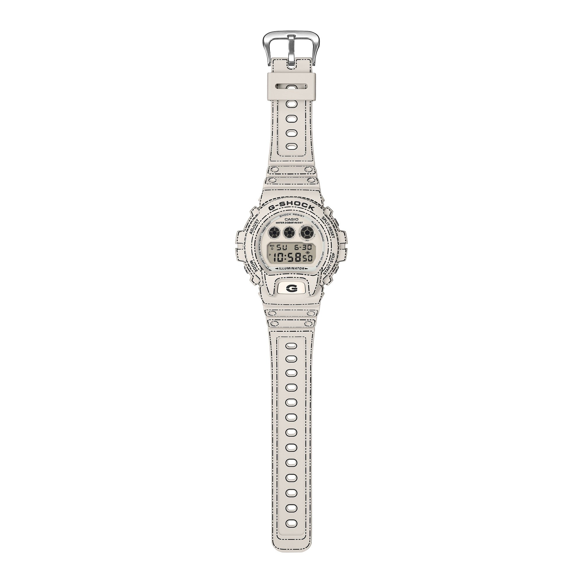 DW-6900RGM Reloj G-Shock Hombre Resina Blanco - Vista trasera