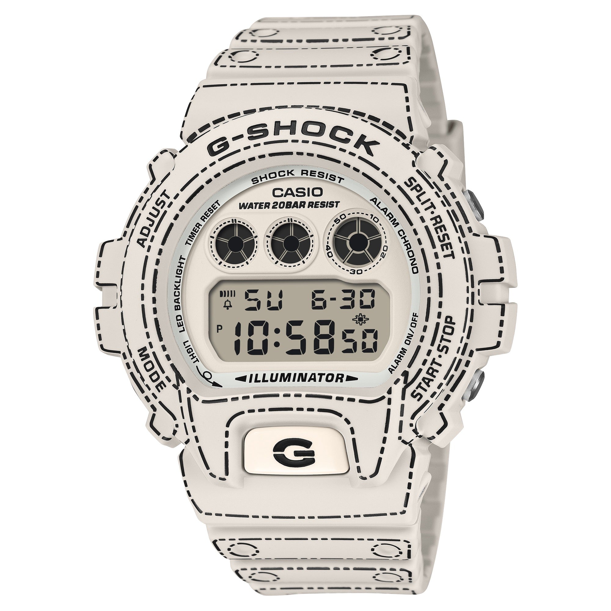 DW-6900RGM Reloj G-Shock Hombre Resina Blanco - Reloj original en Guatemala
