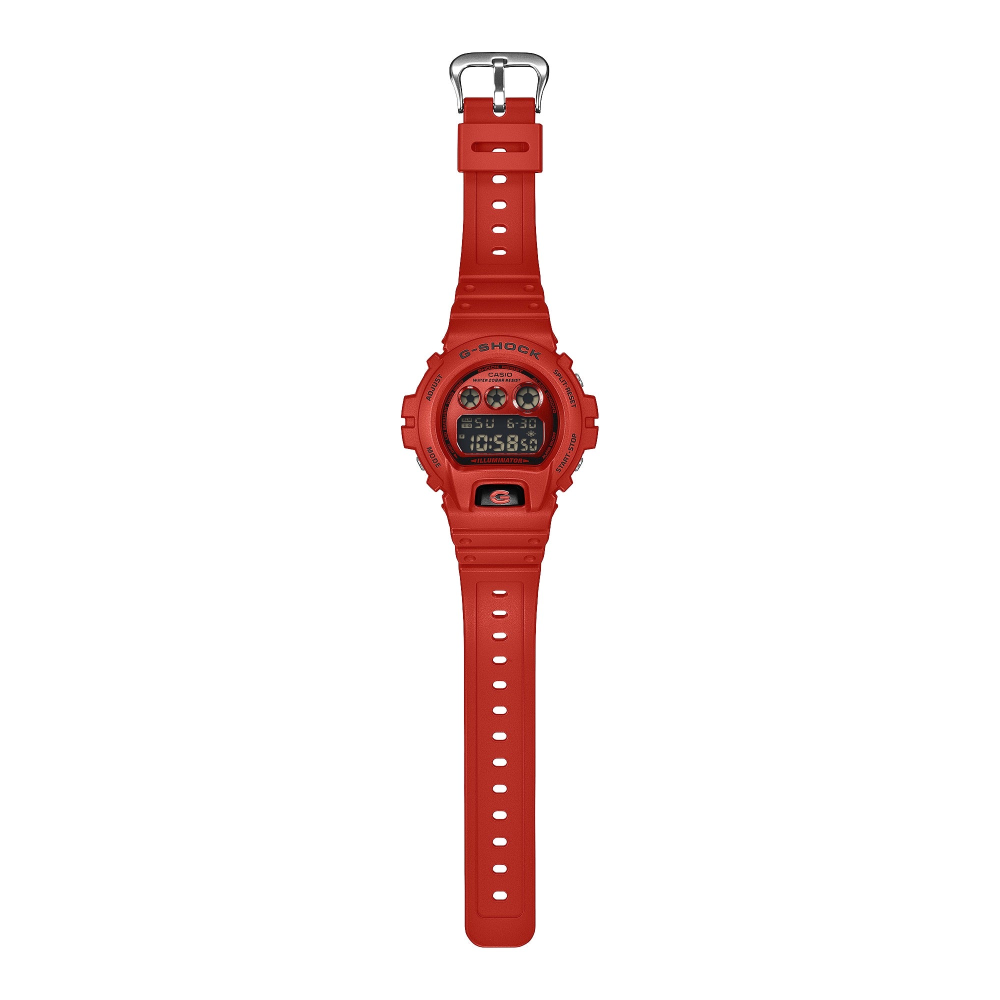 DW-6900RRB-4 Reloj G-Shock Hombre Resina Rojo - Vista lateral