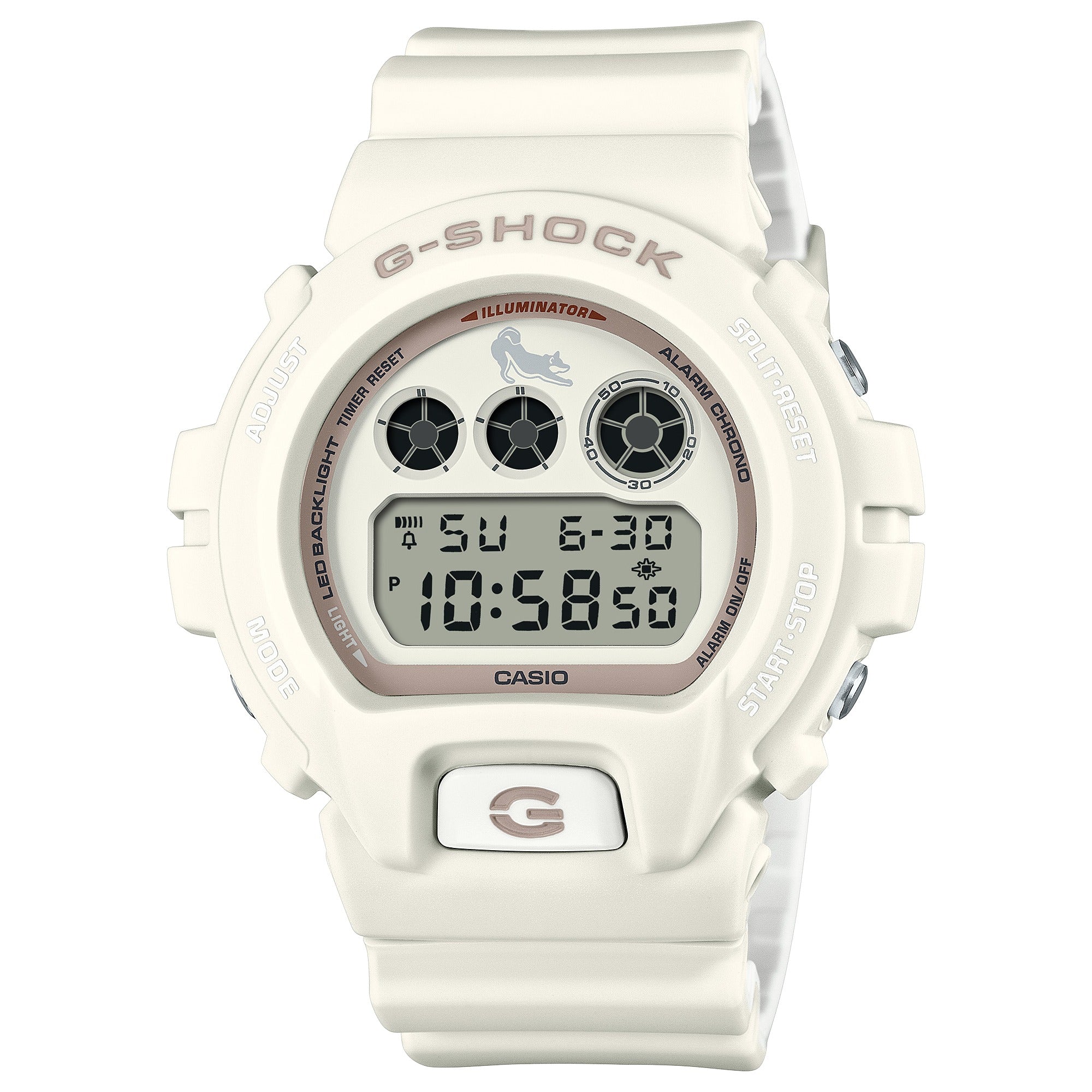 DW-6900SHB Reloj G-Shock DW-6900 Unisex Resina Blanco Hueso - Reloj original en Guatemala