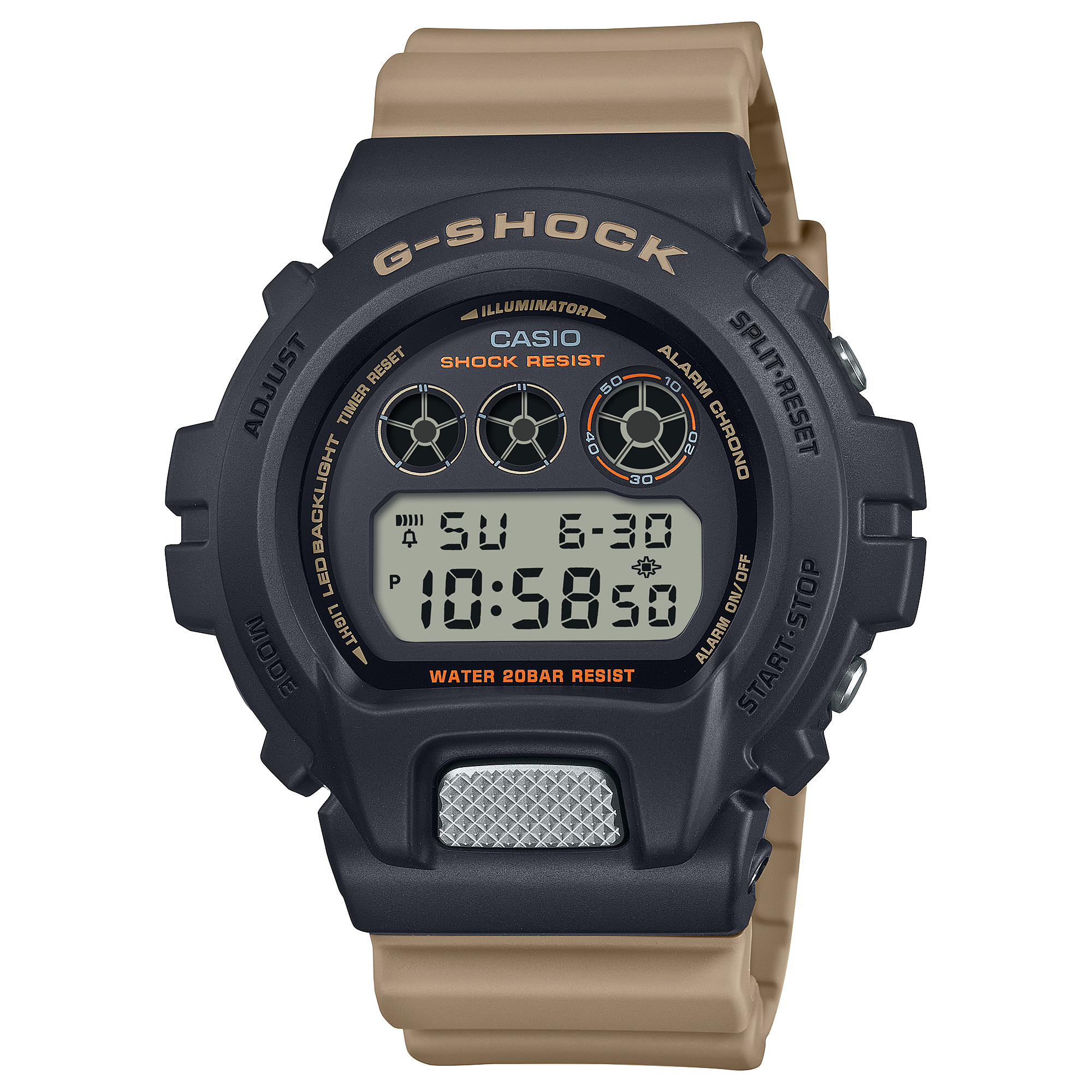 DW-6900TU Reloj G-Shock Hombre Resina Negro Beige