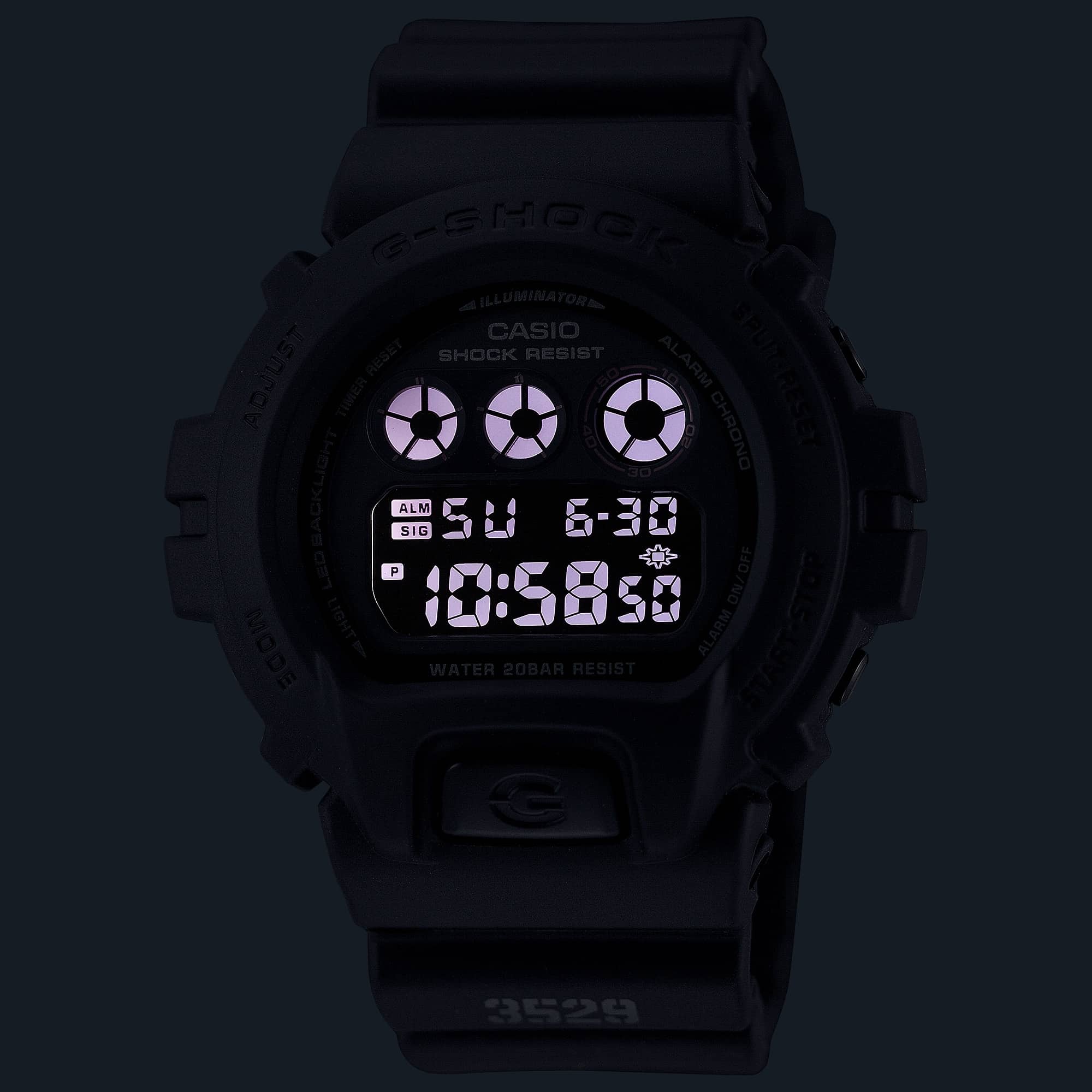 DW-6900UMS Reloj G-Shock DW-6900 Hombre Resina Negro - Vista lateral