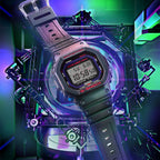 DW-B5600AH Reloj G-Shock Hombre Resina Morado Tornasol - Detalle de esfera