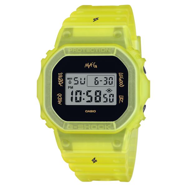 5600JB Reloj G-Shock J Balvin Unisex Resina Amarilla Neón - Reloj original en Guatemala