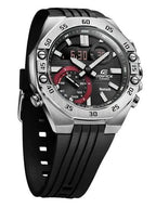 10P Reloj Edifice Bluetooth Hombre Caja Acero Caucho - Detalle de esfera