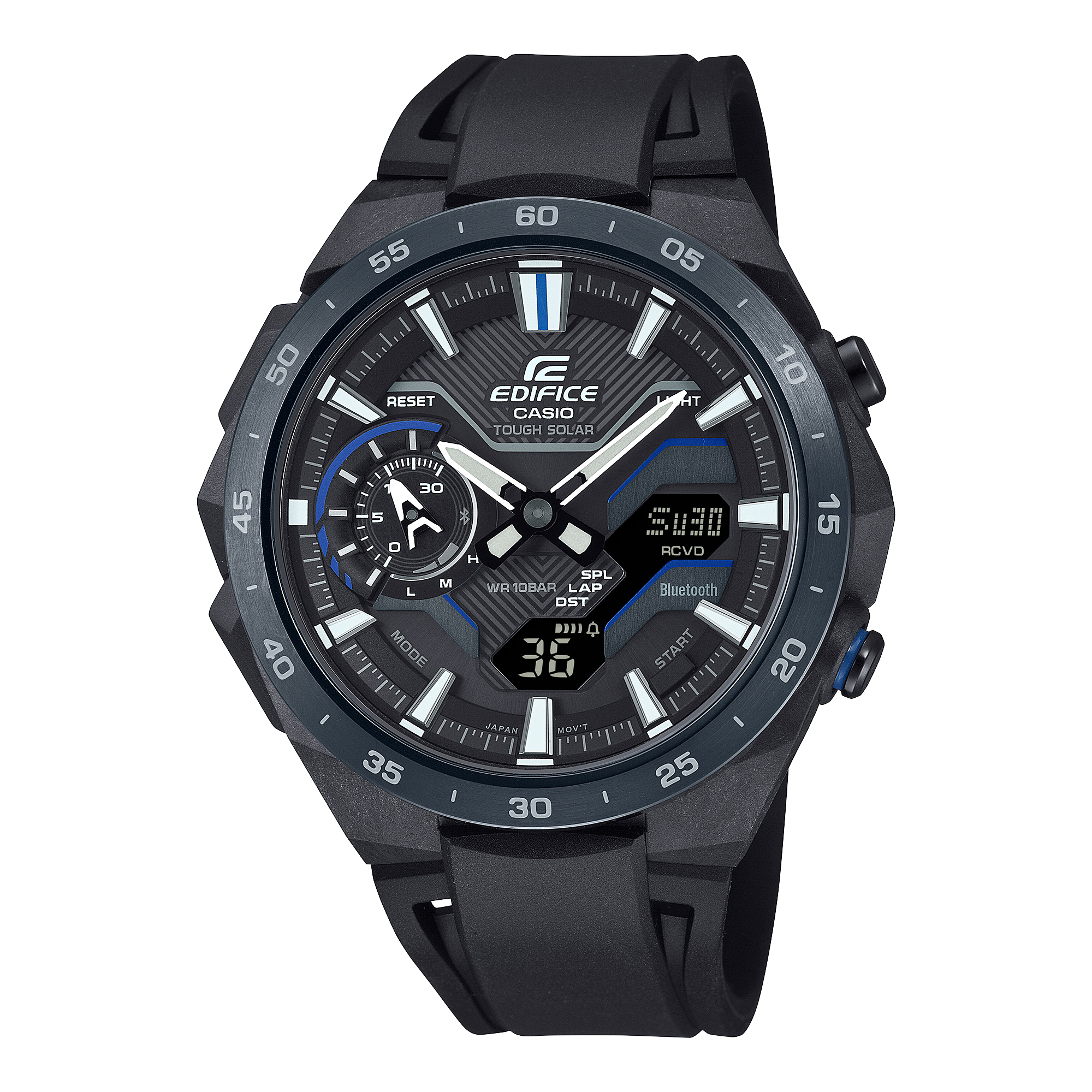 2200PB-1A Reloj Edifice ECB-900 Hombre Correa Silicona - Vista lateral