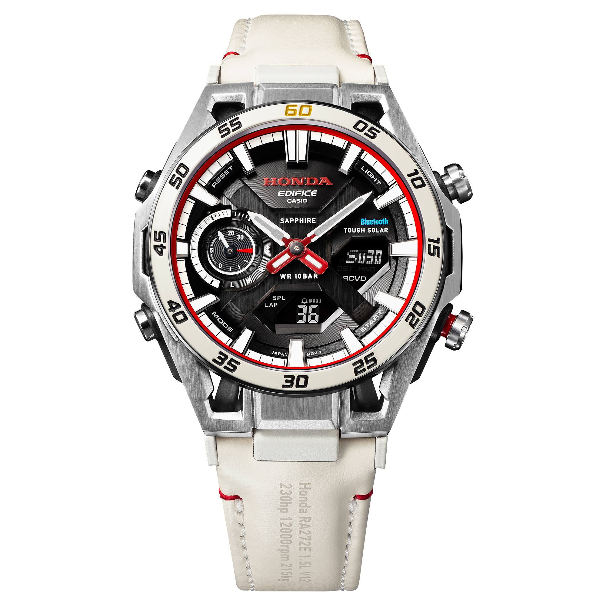 ECB-2300HR-1A Reloj Edifice Sospensione de hombre correa de cuero